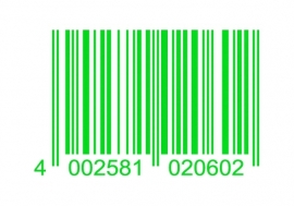 33916 CARDESIGN Sticker barcode neon groen