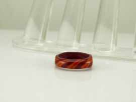 Rood/oranje gestreepte ring