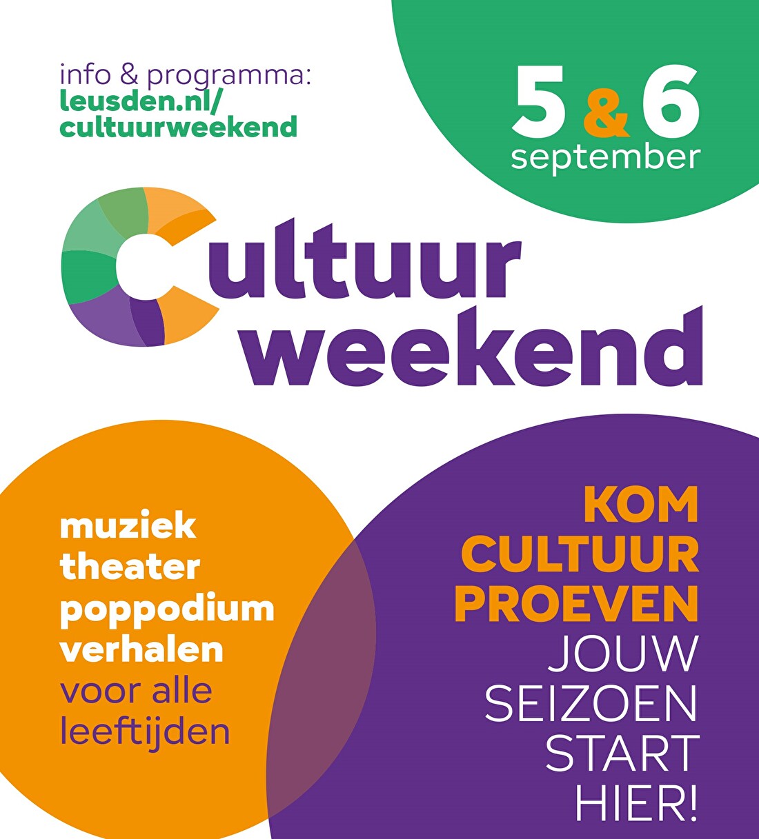 Flyer Cultuurweekend Leusden 2026