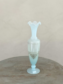 Vintage baby blue opaline vaas