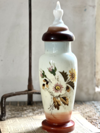 Mooie opaline vaas met deksel