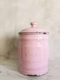 Pink enamel can