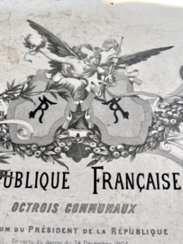 Old french certificate