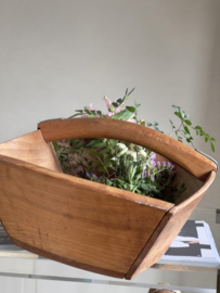 Antique wooden harvest basket