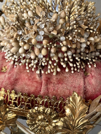 Unique french bridal ornament incl. big wax crown