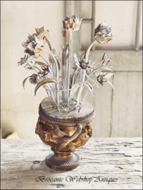 Unique antique vase with flowers