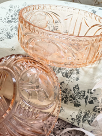 Old pink glass bowl