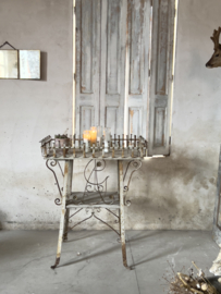 Antique french oranjerie table with monogram letters