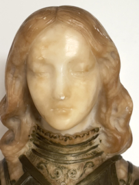 Jeanne D’Arc buste albaster