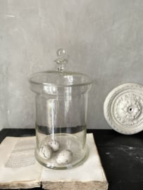 Old royal french glass storage pot
