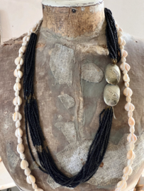 Antique necklace with amulets