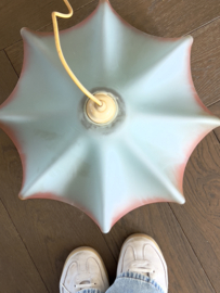 Vintage glazen parasol hanglamp