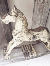 gas Groet Psychologisch Antiek hobbelpaard/ Antique rocking horse XXXL | - Verkocht....... |  Brocante Webshop Antiques