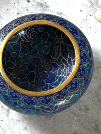 Cloisonne blue waxine light