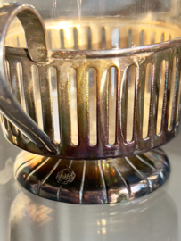 Silverplated D.E. tea/coffee glasses