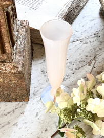 Adorable opaline peachy vase