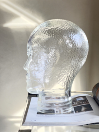 Vintage glazen mannequin hoofd