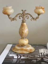 Vintage Onyx marmeren kandelaar