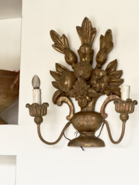 Antieke franse houten wand applique