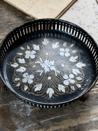 Antique handpainted small serving tray