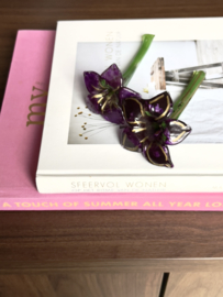 2 mondgeblazen bloemen