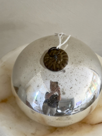 Antique silver witch ball
