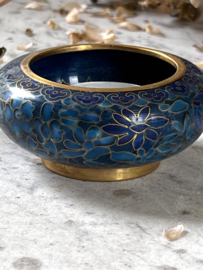 Cloisonne blue waxine light