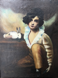 Oud olieverf portret