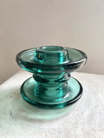 Vintage groen glazen isolator