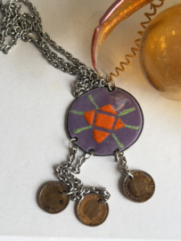 Old enameled necklace