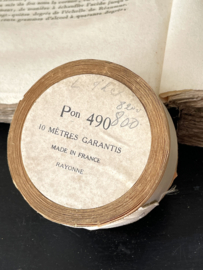Old french ribbon on roll