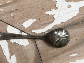 Old silver plated sugar spoon