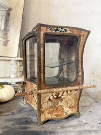 Antique french sedan chair vitrine cabine