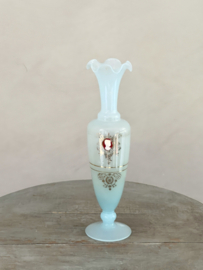 Vintage baby blue opaline vaas