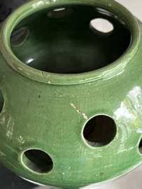 Green earthenware waxine holder