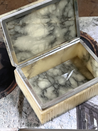 Vintage onyx jewelry box
