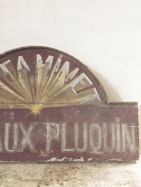 French antique advertisement  shield