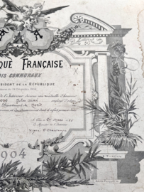 Old french certificate