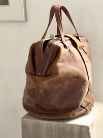 Oude lederen tas