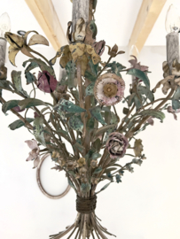 Oude franse bloemen kroonluchter