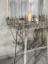 Antique french oranjerie table with monogram letters