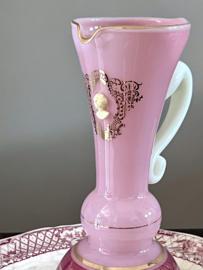 Opaline rose glazen schenkkan