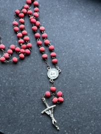 Roze/rood rozenkrans