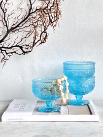 Azure blue glass bowl Jeanne D’Arc Living