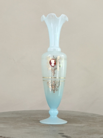 Vintage baby blue opaline vase