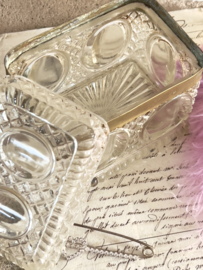 Persglas glas/ kristallen bijouterie kistje
