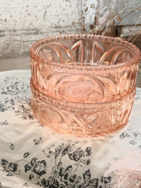 Old pink glass bowl