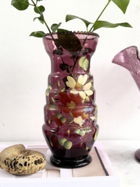 French old handpainted flower vase