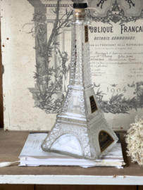 Old brandy Eiffel tower bottle