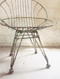 Antiek frans desigern stoeltje/ Antique french design garden chair.